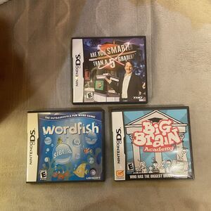 Nintendo DS Bundle - Smarter Than A 5th Grader, Wordfish, Big Brain Academy